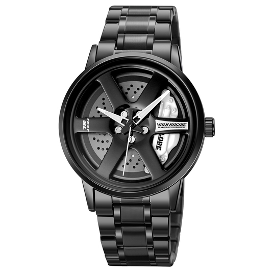 Lancer X FQ440 GYRO Watch | Car Alloy Wheel Watch | White | Rotating dial Watch